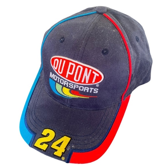 DuPont Motor Sports Jeff Gordon #24 Baseball Hat Action Tag Vintage - Picture 1 of 7